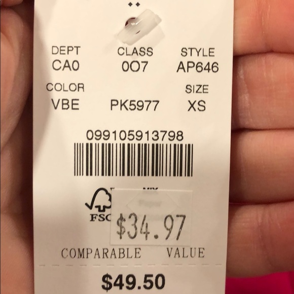 NWT J Crew Factory Blouse in Fuscia Red - Size XS - Picture 4 of 5